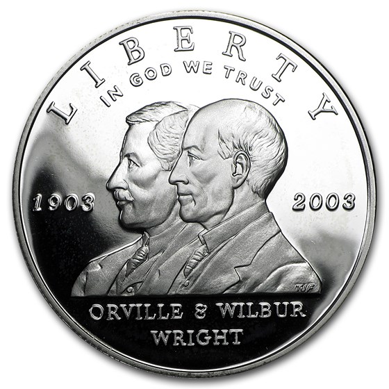 2003-P First Flight Centennial $1 Silver Commem Prf (w/Box & COA) 2003-P First Flight Centennial $1 Silver Commem Prf (w/Box & COA)